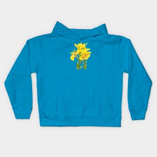 Yellow Canna Lilies Kids Hoodie